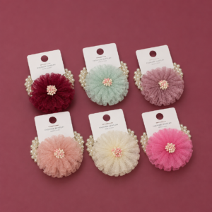 Colet Flor de Tul con Perlas - Imagen 1