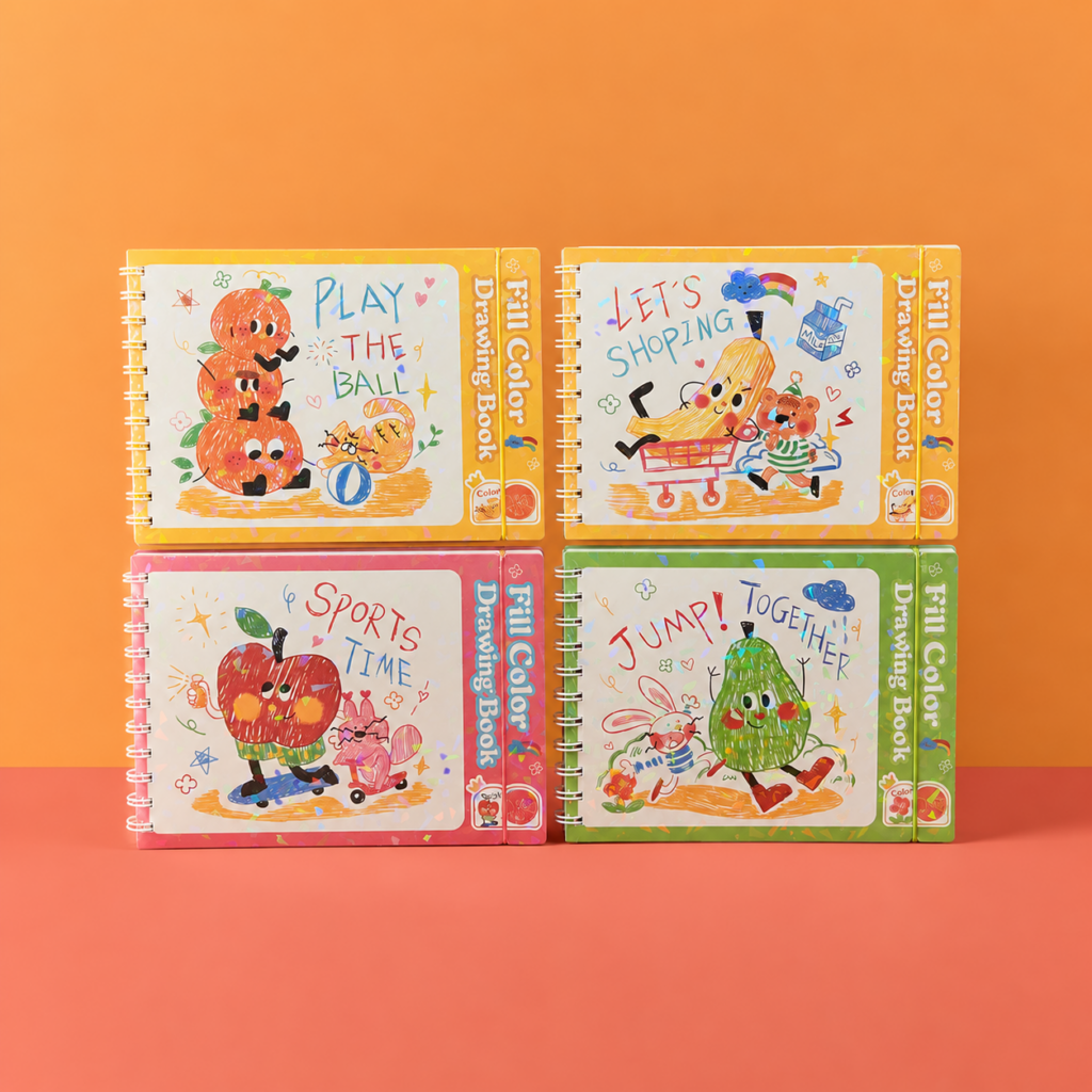 Libro para Colorear Frutitas Kawaii A5