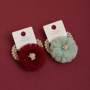 Colet Flor de Tul con Perlas - Imagen 3