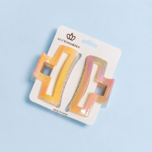Set Pinches Rectangulares Tornasol | 2 Piezas
