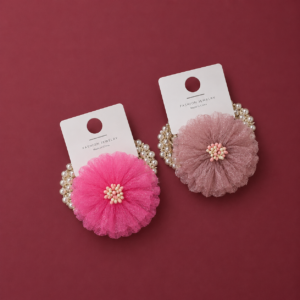 Colet Flor de Tul con Perlas - Imagen 4