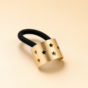 Colet Metálico Puño Estrellas Dorado y Plateado