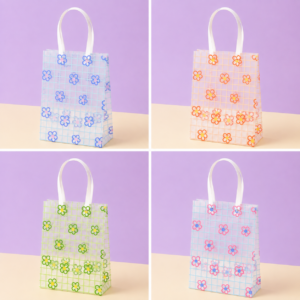 Bolsa de Regalo Mediana Transparente Flores