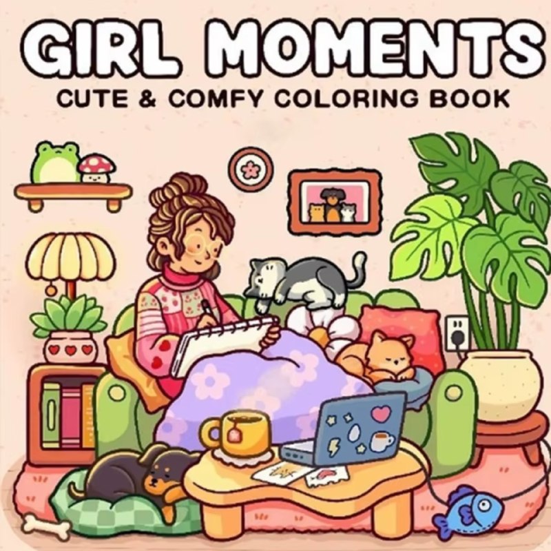 Libro para Colorear Gatitos y Kawaii | 50 Hojas para Pintar