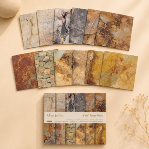 Set de Papeles Decorativos Texturas de Piedra Vintage - Imagen 3