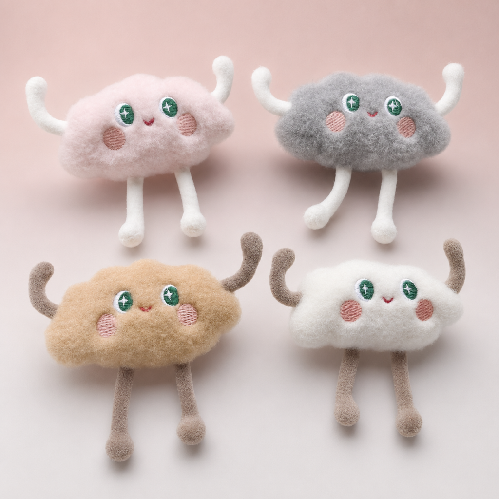 Broche de Peluche Nube Kawaii