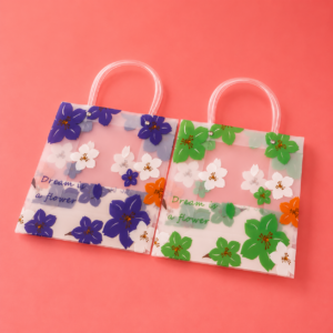 Bolsa de Regalo Floral Sakura con Asa Transparente