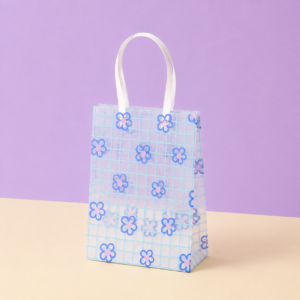 Bolsa de Regalo Mediana Transparente Flores - Imagen 3
