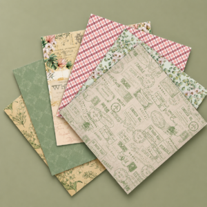 Set de Papeles Decorativos Jardín Tropical Pastel - Imagen 2