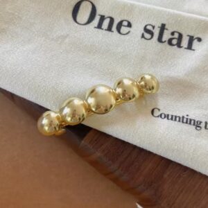 Pinche para Cabello Esferas Metálicas Dorado y Plateado - Imagen 2